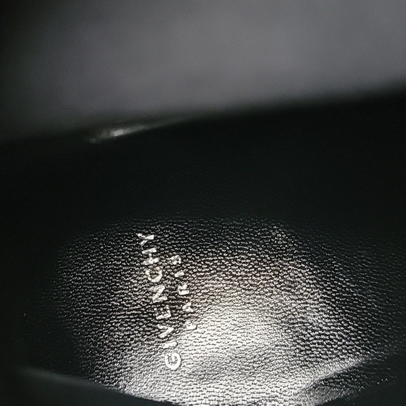 Givenchy Black Leather Stretch Runway Boot Block Heel Women\'s SZ 37 / 7 US READ